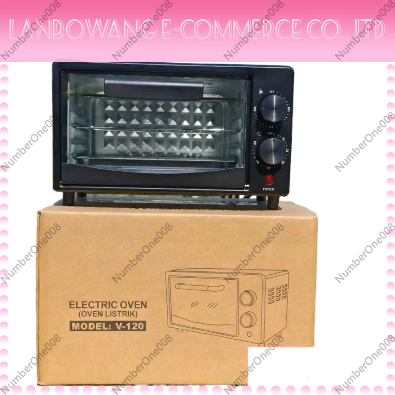 15L Electric Oven Countertop Small Toaster Oven Double Layer Baking with Timer Temperature Control EU Plug