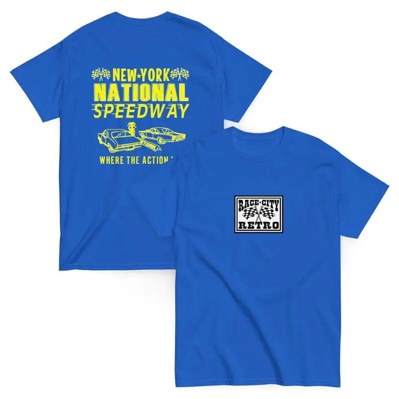 NATIONAL SPEEDWAY NY TWO SIDED T SHIRT by RACE CITY RETRO