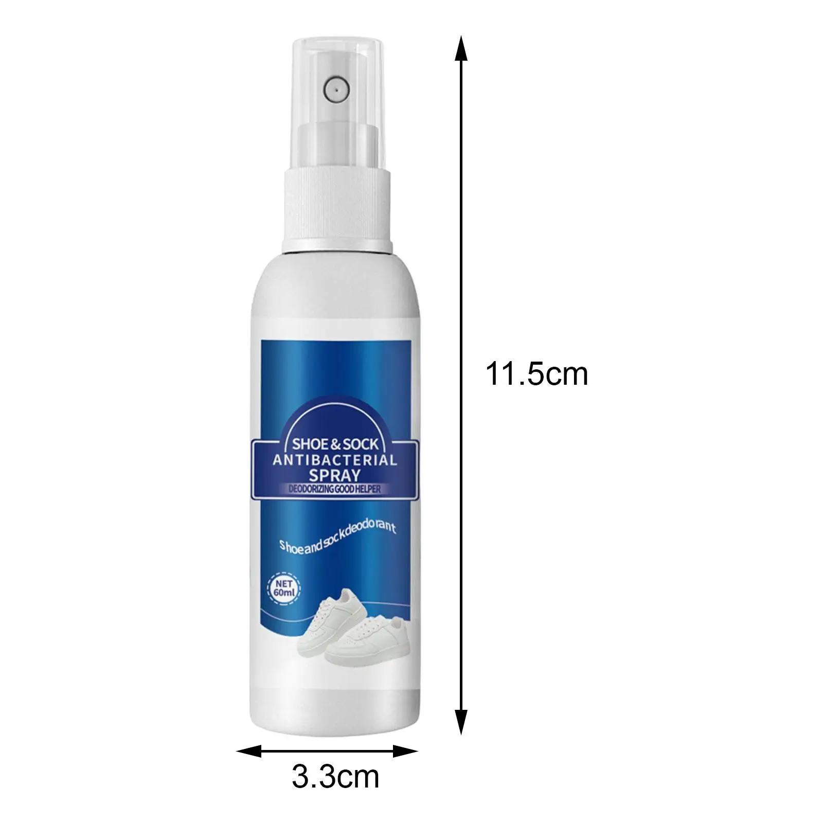 60ml Shoe Freshener Spray Shoe Odor Sports Shoes Shoe Deodorant Spray Socks Spray Shoe Protector Multipurpose Deodoriser