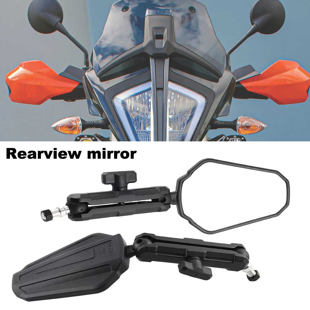 

For 390 790 890 ADV Adventure Motorcycle West Wind Rearview Mirror ADVENTURE MIRROR KIT Foldable Mirrors Ball Stud