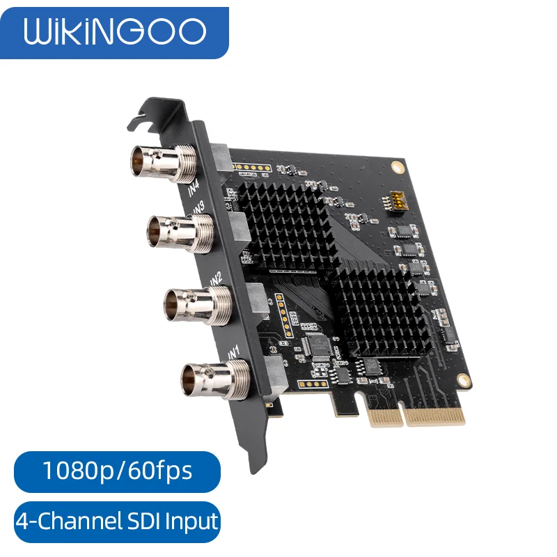 4-Channel SDI to PCI Express HD Video Capture Card 1080p/60fps Real-Time Conversion for Video Monitoring And Surveillance