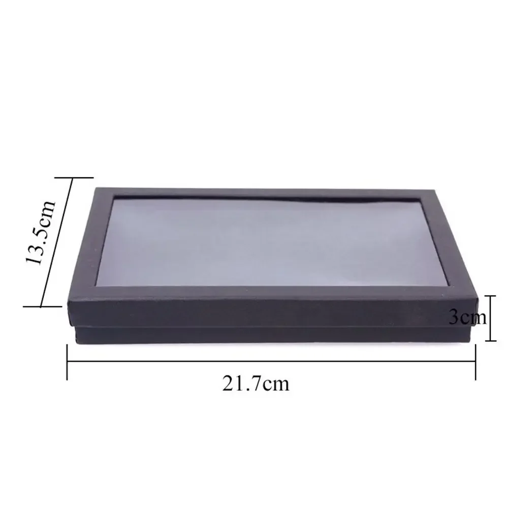 Earrings Jewelry Display Holder Organizer Practical Show Case Transparent Window PVC 36 Slots Ring Box Tray Storage Case