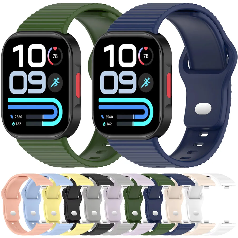 Sport Silicone Strap for Redmi Watch 6 Active/6 LIte Official Wristband for Redmi Watch 6 5 4/Xiaomi Band 10 9 8 Pro Accessories