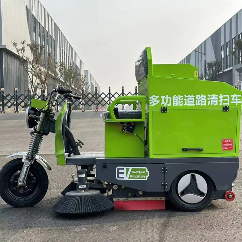 Industrial Commercial Electric Sweeper Cleaning Machine Small Electric Floor Scrubber  Driving Double Scrubbing Machine