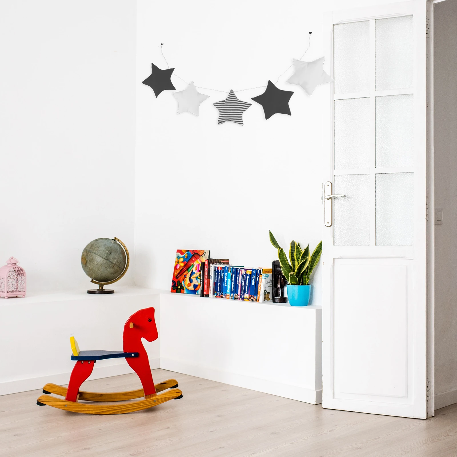 

1 set Moon Ornament Hanging Decor Kids Room Pendants Nordic Style Hand Woven Festival Decoration Home Wall
