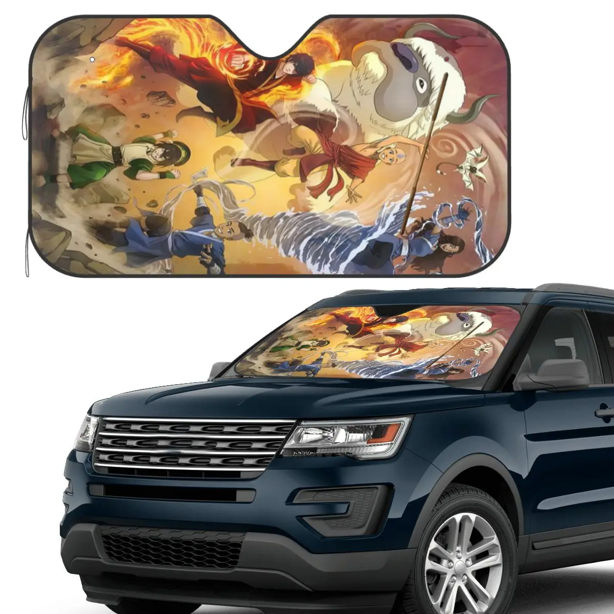 

Avatar The Last Airbender (5) Sunshade Windscreen Car Front Windshield Window Sun Visor Accessories Covers