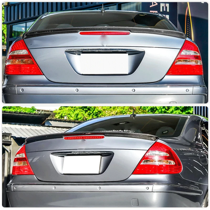 Carbon Fiber Rear Trunk Spoiler Wings for Mercedes Benz E Class W211 E55 E63 AMG 2002-2008 Car Rear Spoiler Boot Lid Wing Lip