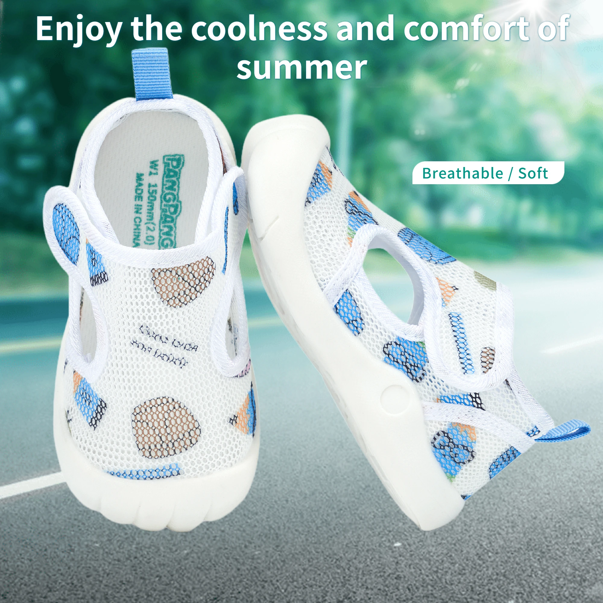 New Toddler Baby Sandals Breathable Air Mesh Cute Shoes 1-4 Years Anti-slip Soft Sole First Walkers Infant Lightweight Summer