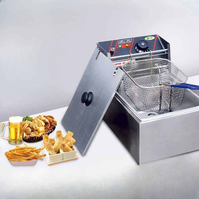 Electric fryer DP-81 desktop commercial stall, potato chips, skewers, french fries, fryer