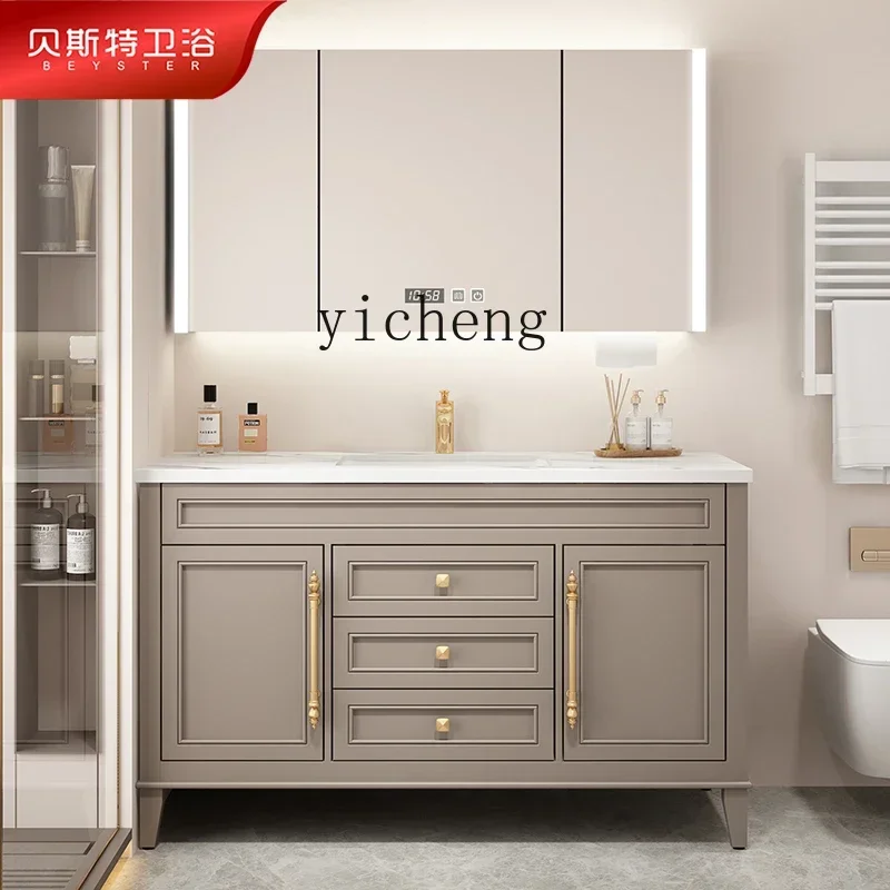 Immagine 6: Mobile bagno X-13 con doppio lavabo, combinazione a tutta altezza, lavabo intelligente e mobiletto doppio per lavaggio mani