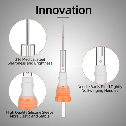 Imagen 2 del producto Cartucho de tatuaje desechable, agujas 1RL, 3RL, 5RL, 7RL, 9RL, 11RL, 5RM, 7RM, 3RS, 5RS, 7RS, 11RS, 5, 7, 9F, M1, 10 unidades