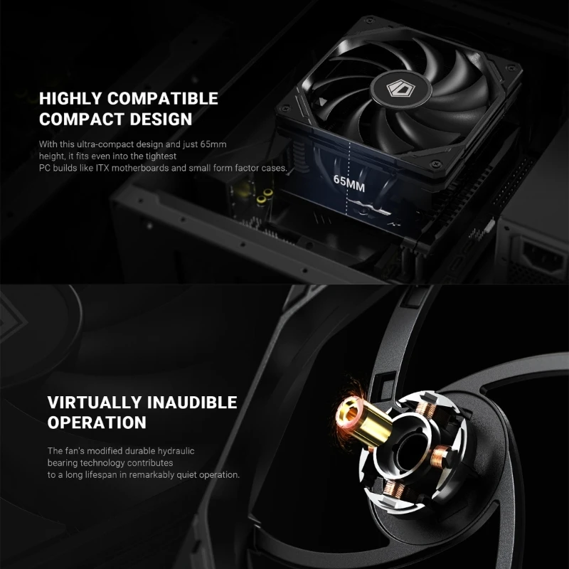 Reliable Heat Sink Cooling System IS65XT CPU Coolers for 1700 1851 1151 AM4/5