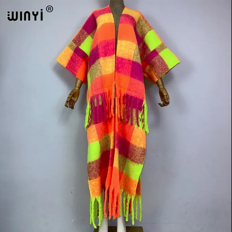 سترة شتوية نسائية شتوية من WINYI عباية دبي معطف فاخر فضفاض معطف نسائي شتوي ملابس خارجية طويلة فستان بالطو