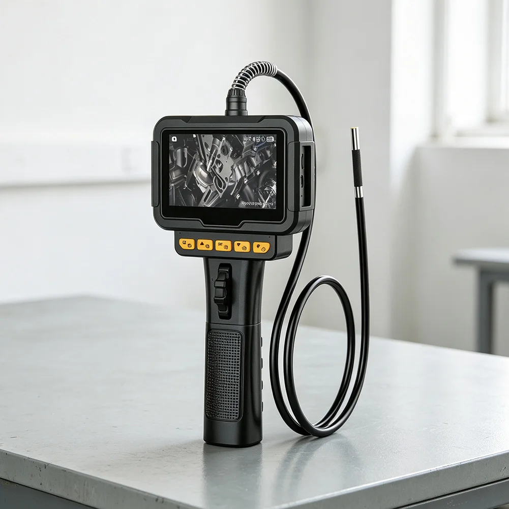 SVB305 Visual Borescope for Engine Cylinder and Mechanical System Inspection with 4.3 inch Display and 1m Flexible Probe Length