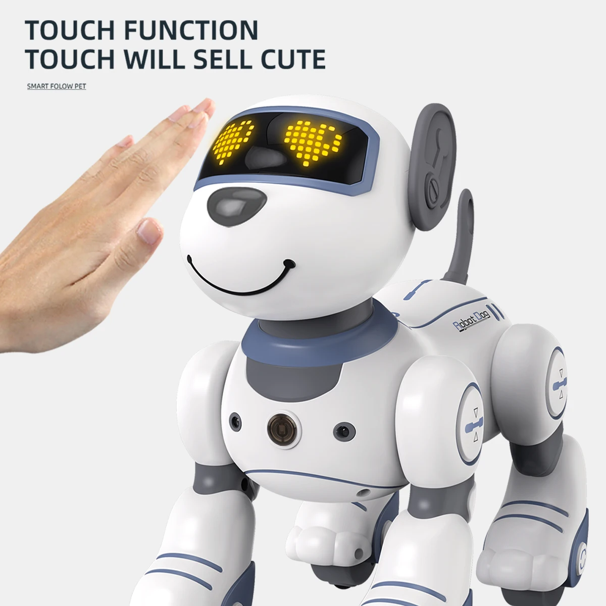 Jouets intelligents de télécommande de chien de Robot, animal de compagnie électronique interactif bricolage programmation fonction vocale chanson musicale cadeaux pour les enfants