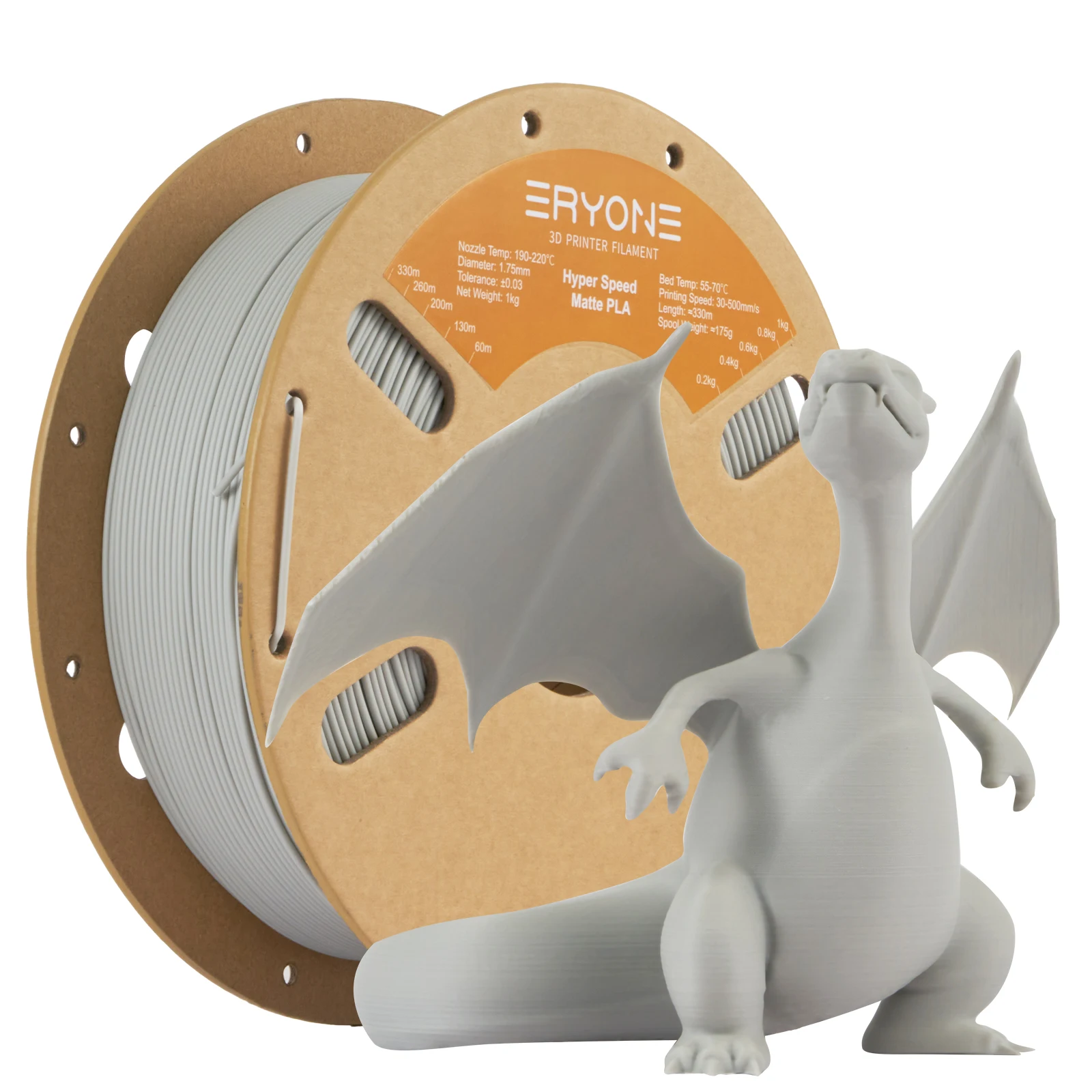 ERYONE 1KG/3KG/5KG/10KG Promotion Hyper Speed Matte PLA Filament Perfekte Spule 1,75mm ±0,03mm Filament für FDM 3D-Druck