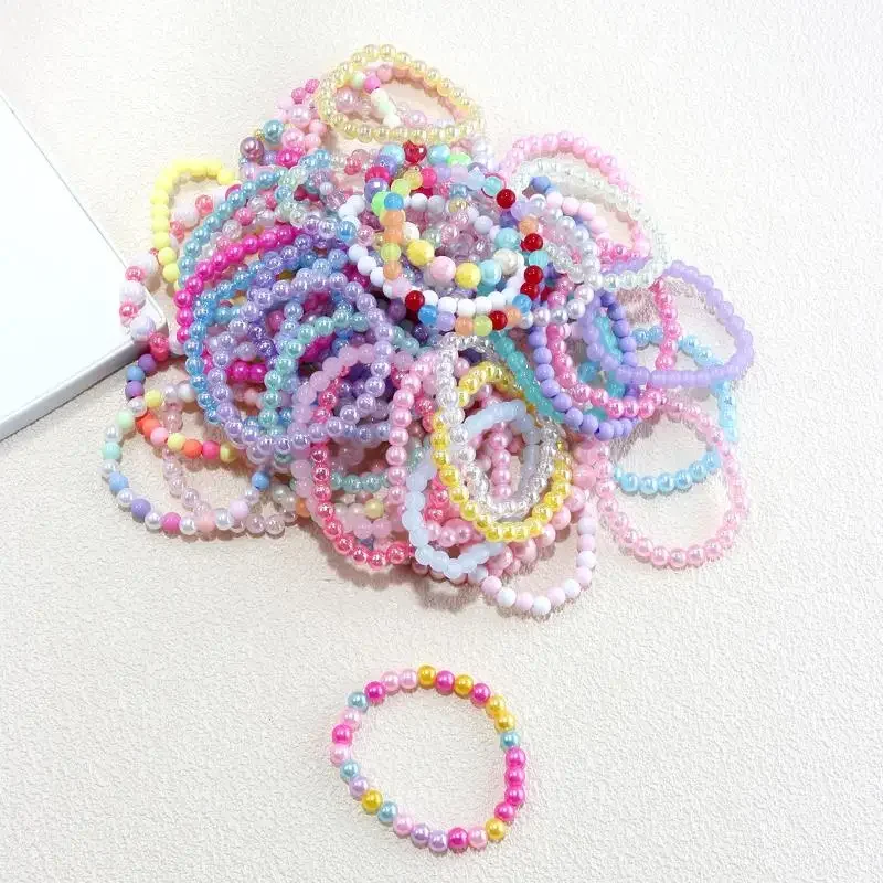 10/20/30Pcs Colorful Beads Bracelet Kids Girls Birthday Party Favors Goodie Pinata Filler Baby Shower Wedding Guest Treat Gifts
