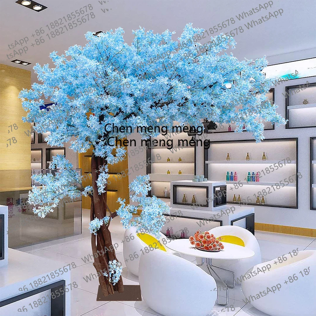 Artificial Cherry Blossom Tree Large Indoor Decor Fake Tree Wishing Living Room Mall Studio Floor DisplayK182