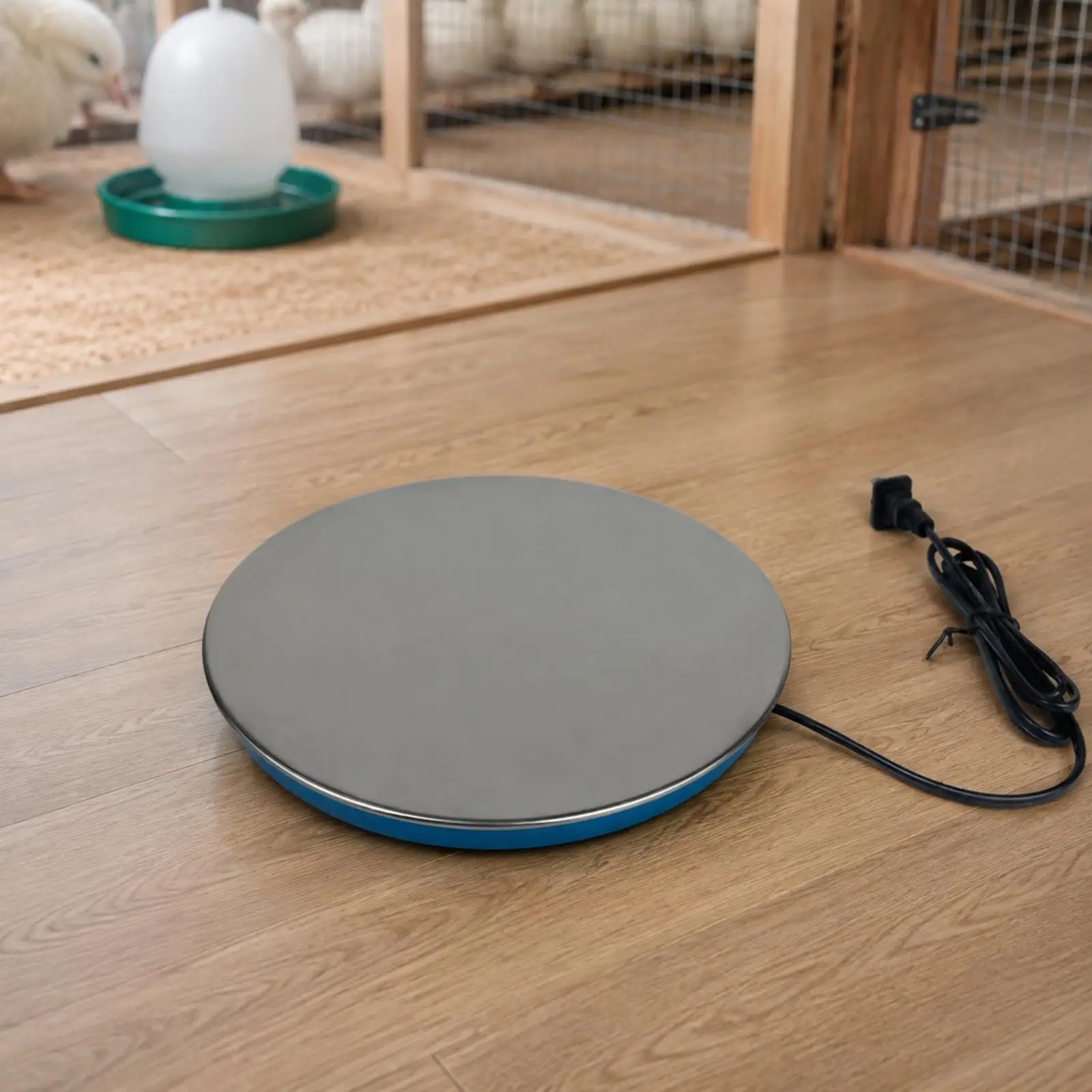 Thermostatic Bird Water Heating Plate Freeze Chicken Drinker Warmer with Power Cord Corded Thermostatic Chicken Waterer Heater