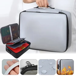 Fireproof Waterproof Document Password Bag Travel File Money Storage Safe Papers Zipper Safety Organizer Multi-Layer Card Case