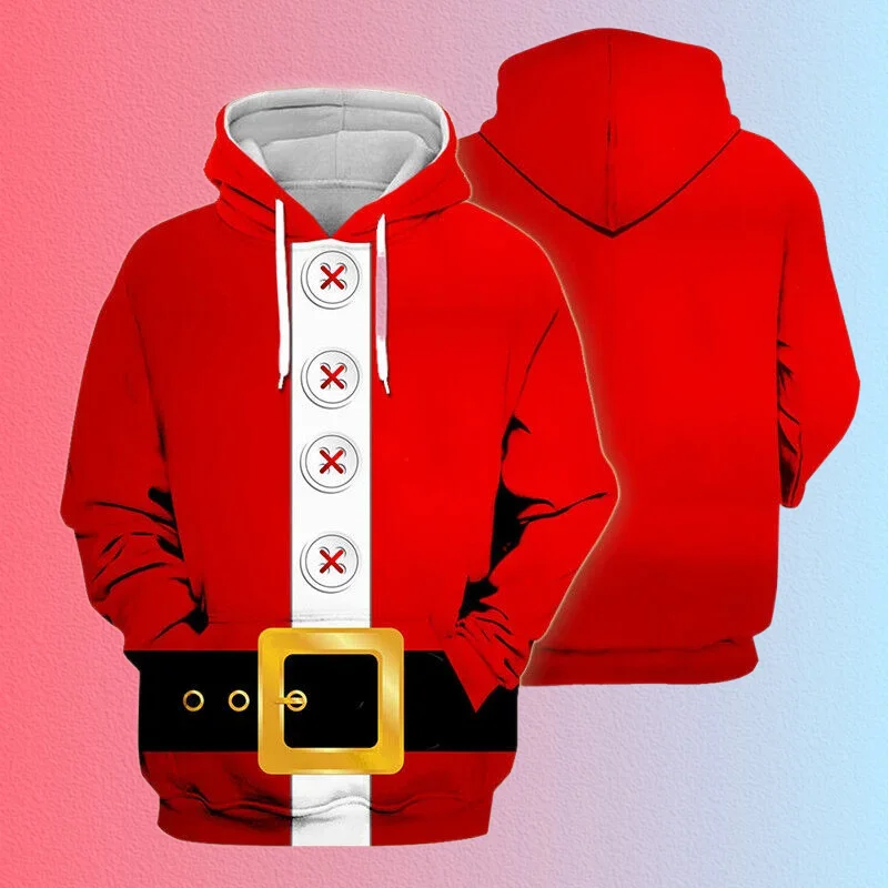 

Funny Design Christmas Dress 3D Printed Hoodies for Men Clothes Fashion New in Hoodie & Sweatshirts Santa Claus Cosplay Y2k Tops