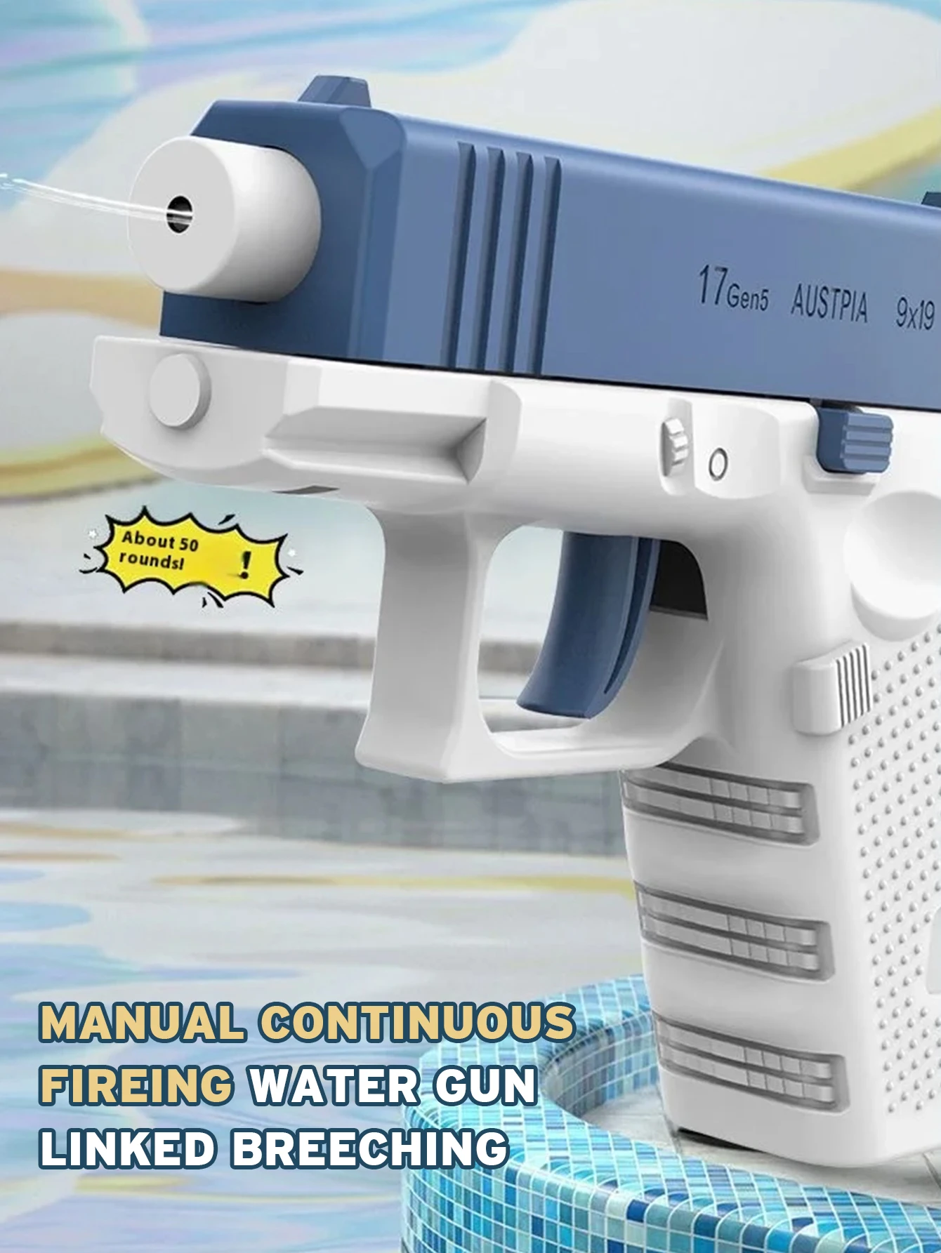 Pistolet à Eau Lama – Jouet Aquatique Manuel 11,9 Cm, ABS, Léger 130 G, Pour Jeux D'été En Extérieur, Dès 3 Ans