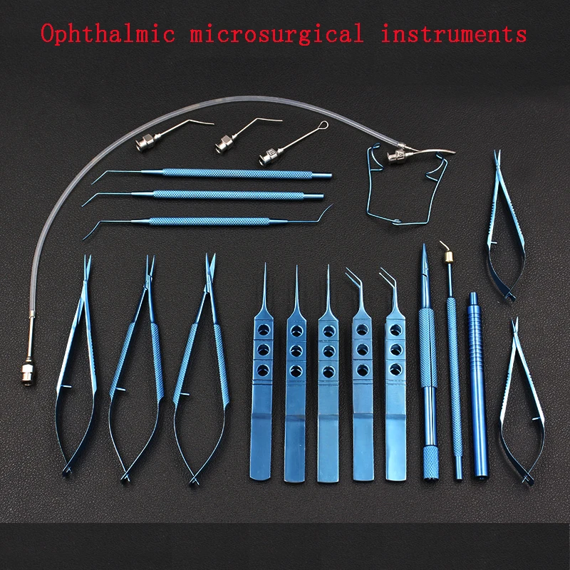 Oftálmica Instrumentos Microcirúrgicos, Beleza Ferramentas Equipamentos, Tesoura, Pinças, Lacrimal Duct Douche, 21 Pcs Pack