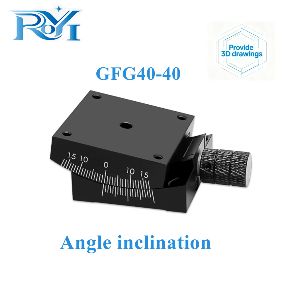 X Axis 40mm 60mm GFG40 GFG60 Manual Goniometer Angle Sliding Table Radian Swing Displacement Measurement Linear Stage