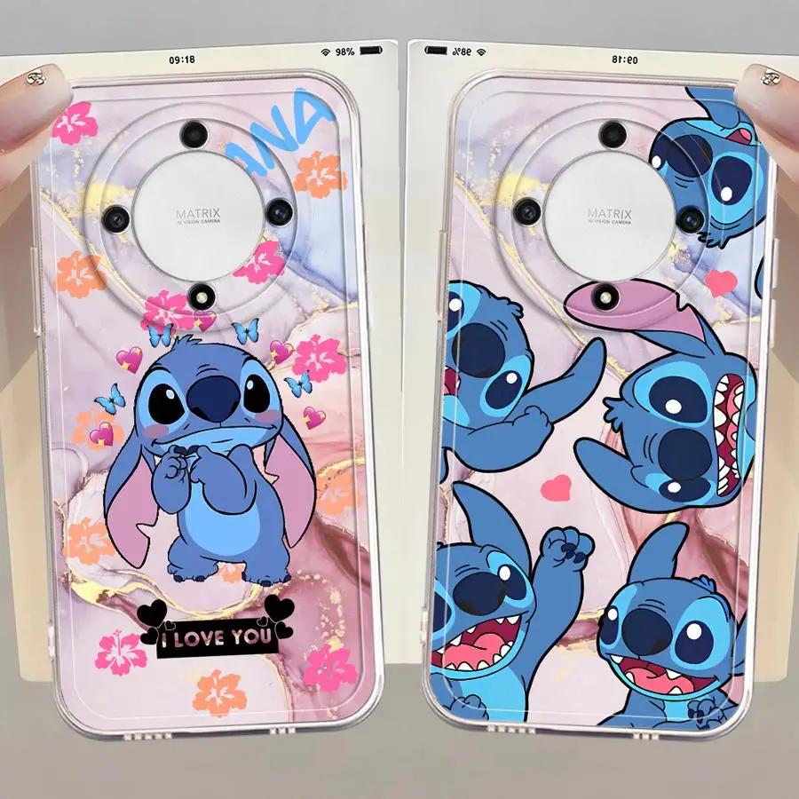 Phone Case for Honor X9b X7b 90 Lite X9a X8a X8 X8b Soft Cover Disney Stitch Cute