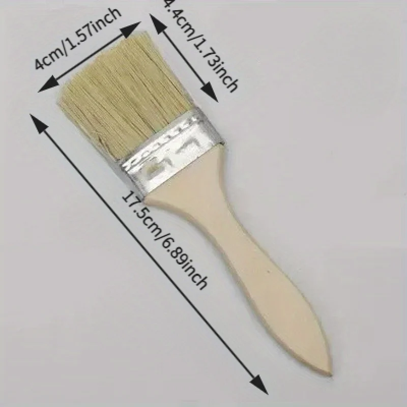 5Pcs Paint Brushes 2 Inch Wooden Handle BBQ Brush Wall Furniture Painting Tool Set Artist Paintbrushes