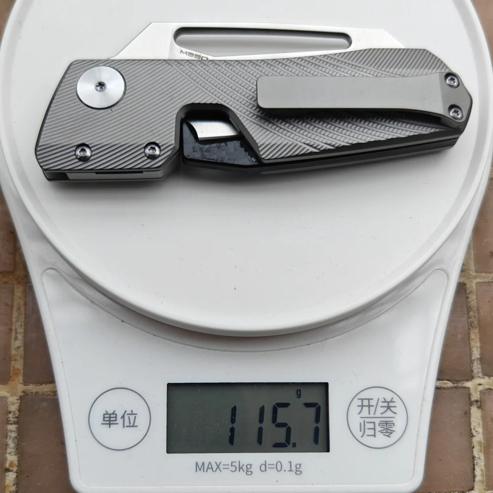 JUFULE M390 Winterpudding frezowany tytanowy uchwyt łożyska ceramiczne kieszonkowe narzędzie EDC wędkarstwo Camping ołówek myśliwski nóż składany