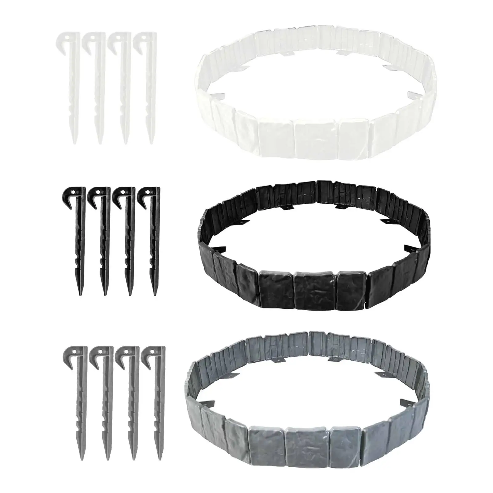 Garden Edging No Dig with 10 Spikes Versatile Simple Installation Decorative
