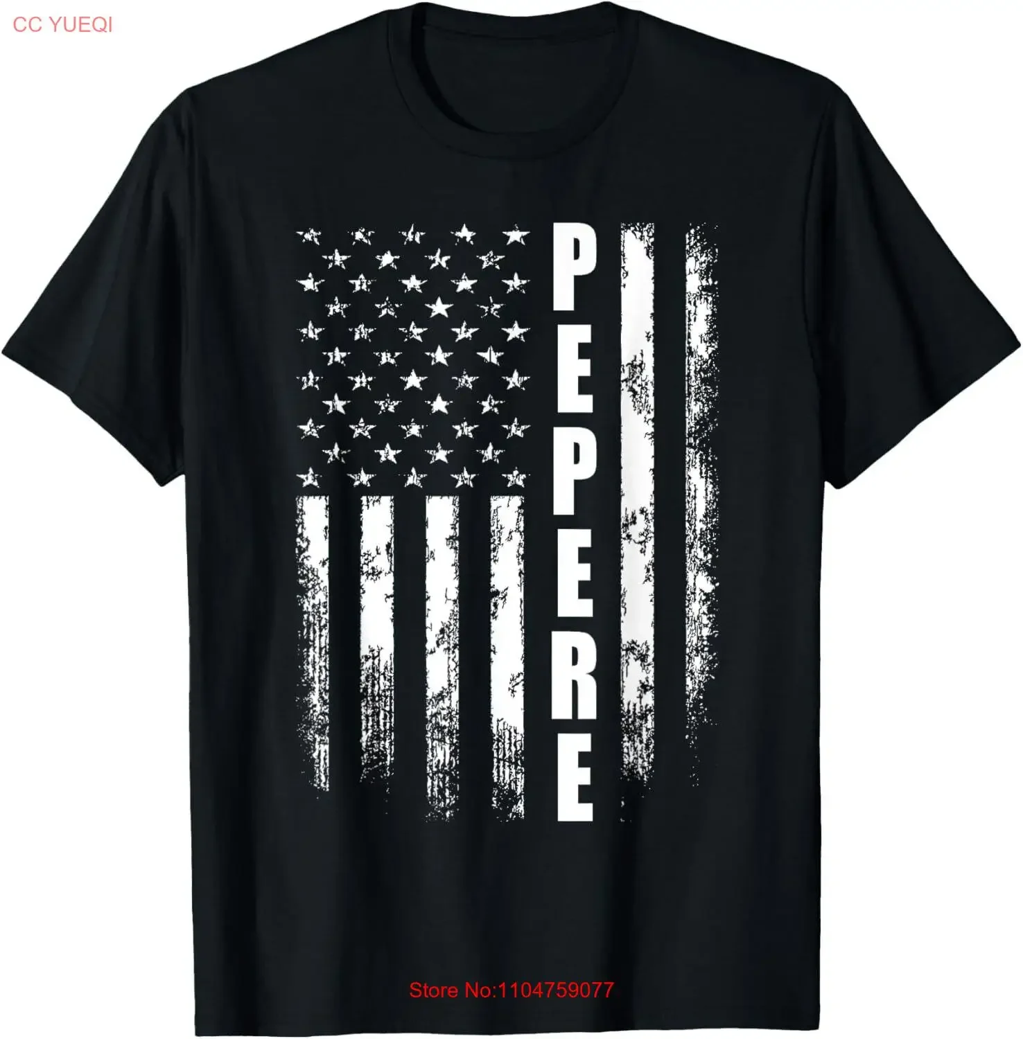 Pepere American USA Flag Cooler Día del Padre camiseta vintage lavada elegante suave transpirable estirado homme Unisex cómodo