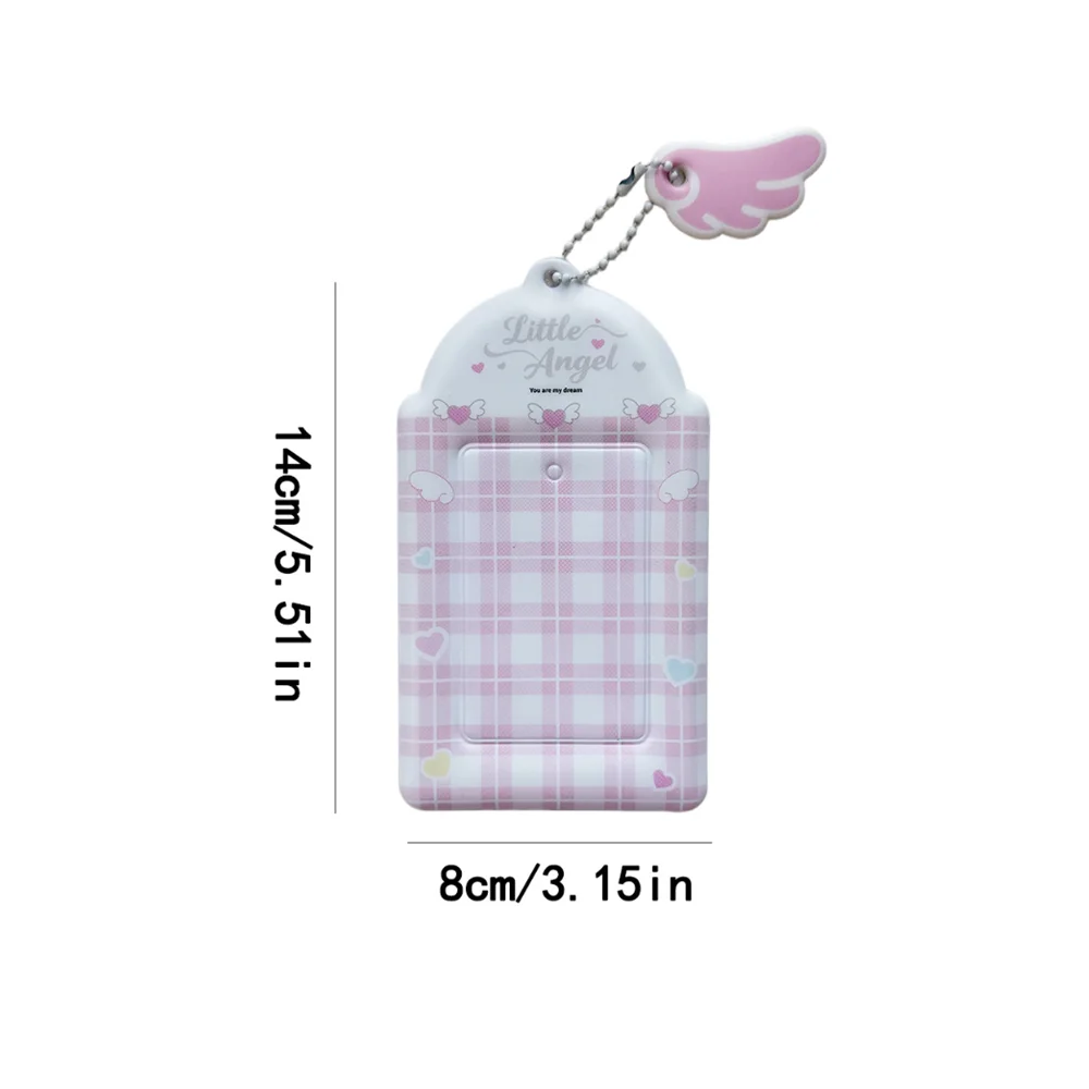 PVC-Kartenhalter Engelsflügel Kartenetui Niedliche 1-Zoll-Fotokarten-ID-Aufbewahrung Schutzhülle Ausweiskartenhalter – Detail 5