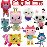 2026 Hot Gabby Dollhouse Plush Toy Mercat Cartoon Stuffed Animals Smiling Cat Car Cat Hug Gaby Girl Dolls Kids Birthday Gifts