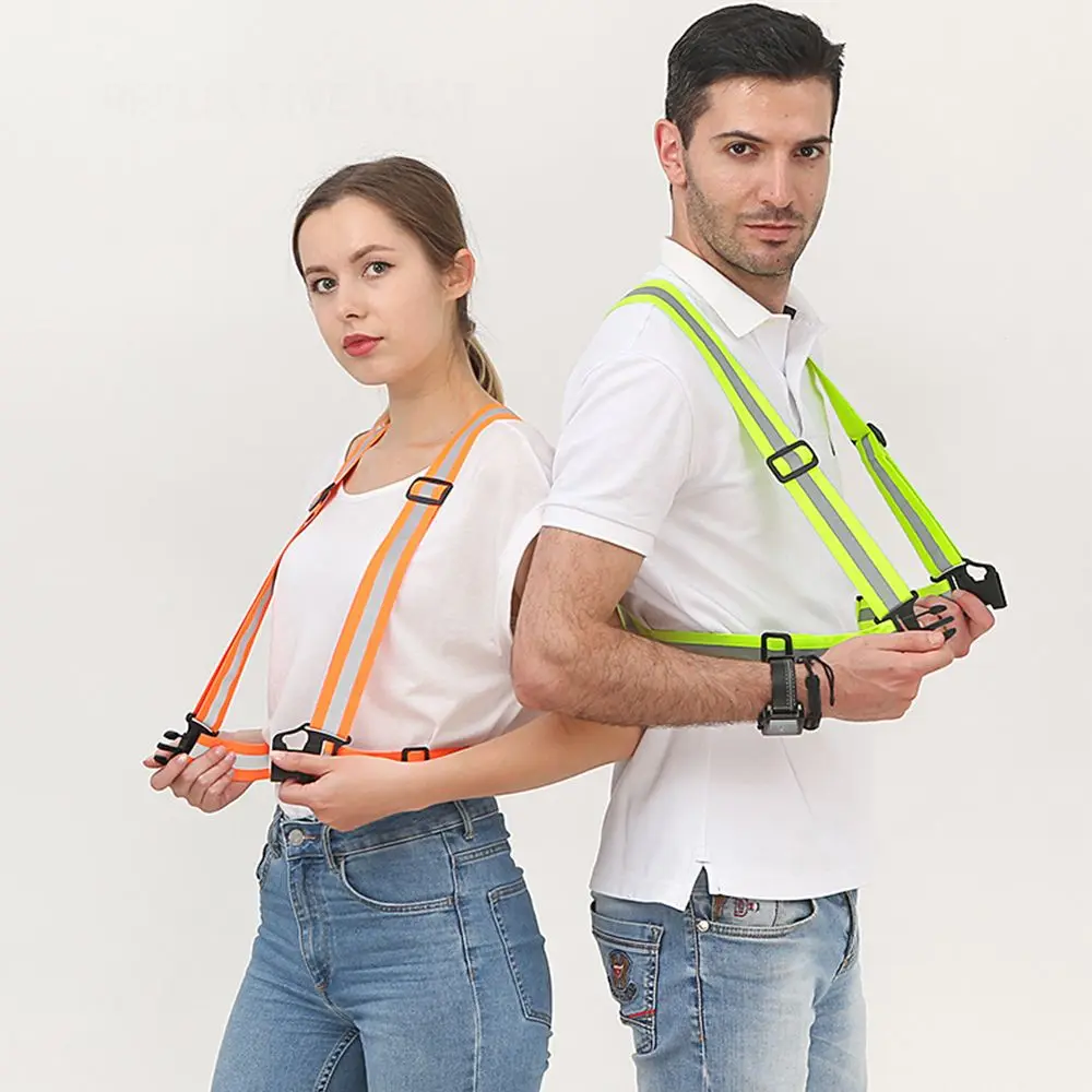 Running  Security Light weight Flexible High Visibility Safety Stripes Stripes Jacket Reflective Vest