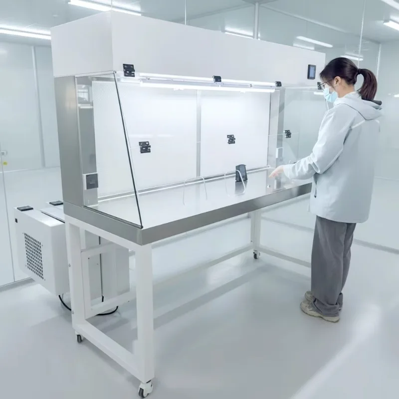 Stainless steel laminar flow cabinet, modern laboratory furniture, suitable for workshop use, commercial grade