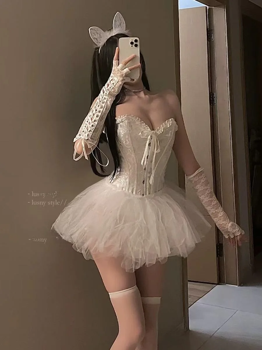 

Сексуальный костюм Pure Desire loween orm Косплей Cisas Angel Maid Rabbit Girl Dr Полиэстеровая юбка с высокой талией