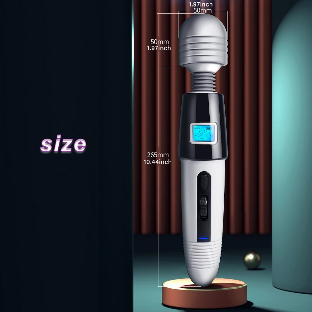 عصا تدليك كبيرة 8 تردد 8 سرعات أقوى هزاز AV عصا مقاوم للماء USB قابلة للشحن الكبار منتجات الجنس للنساء #6