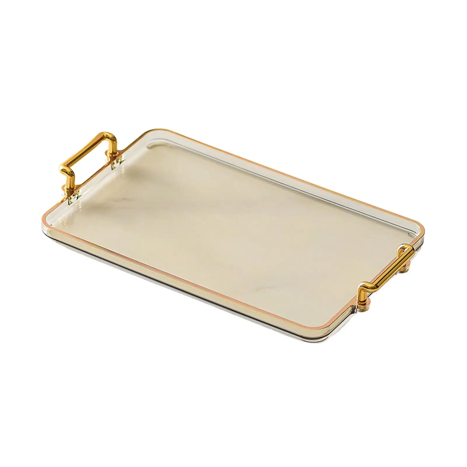 Luxury Farmhouse Serving Tray with Handles Kitchen Spice Jars Organization and Storage for Shower Home Office Tabletop