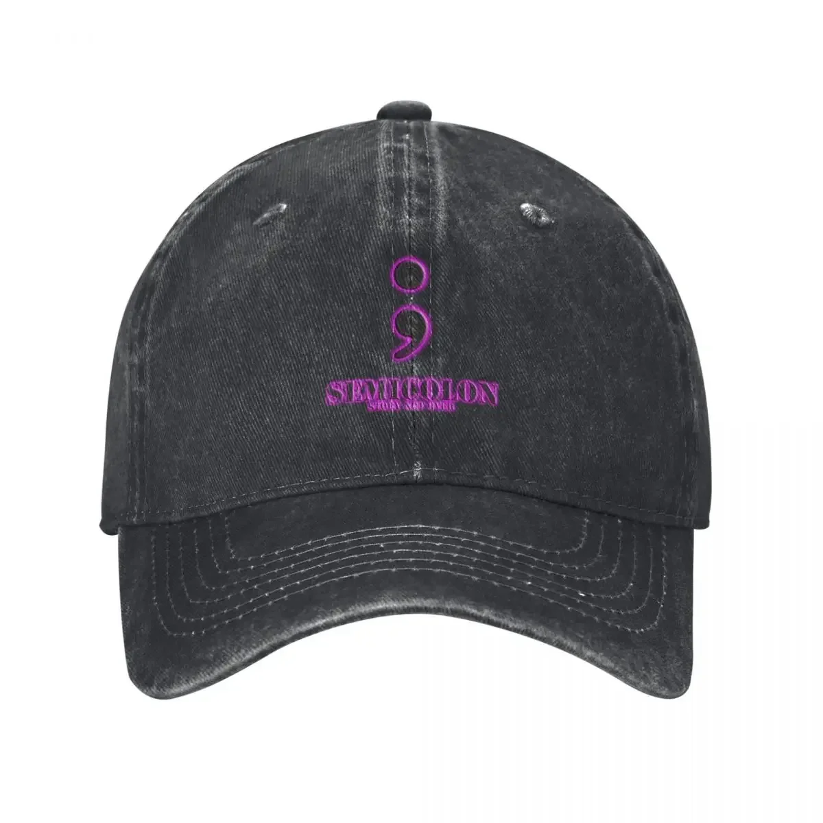 Semicolon ; Story NOT OVER Pink glow Baseball Cap custom caps Sun Hat For Children beach hat dad hat Mens Tennis Women's