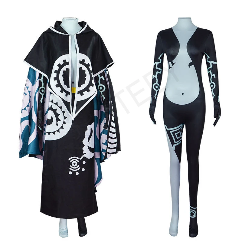Disfraz de Midna para Halloween, Carnaval, Comic-Con, fiesta, disfraz de princesa del atardecer, traje, capa, mono, falda