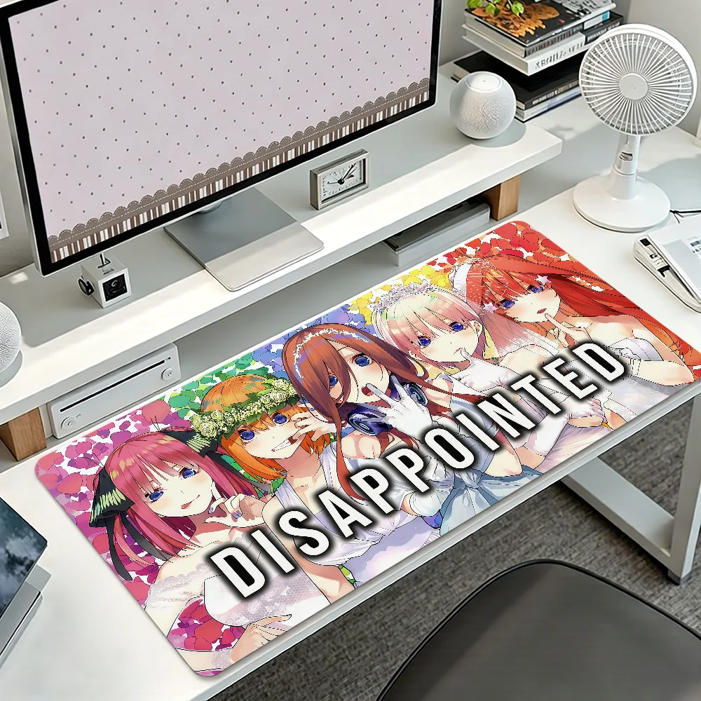 The Quintessential Quintuplets Mouse Pad Large Non-slip Lockedge Desktop Computer Desk Mat Keyboard Pad Office Gamer Student