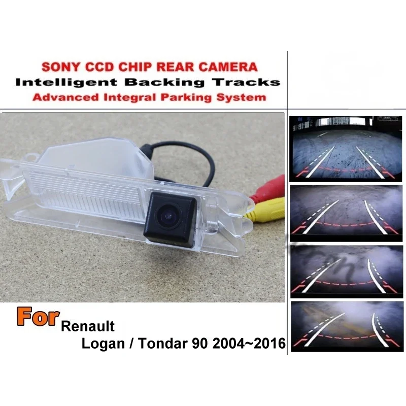 For Renault Logan / Tondar 90 2004~2016 Car Intelligent Parking Tracks Camera / HD Back up Reverse Camera / Rear View Camera