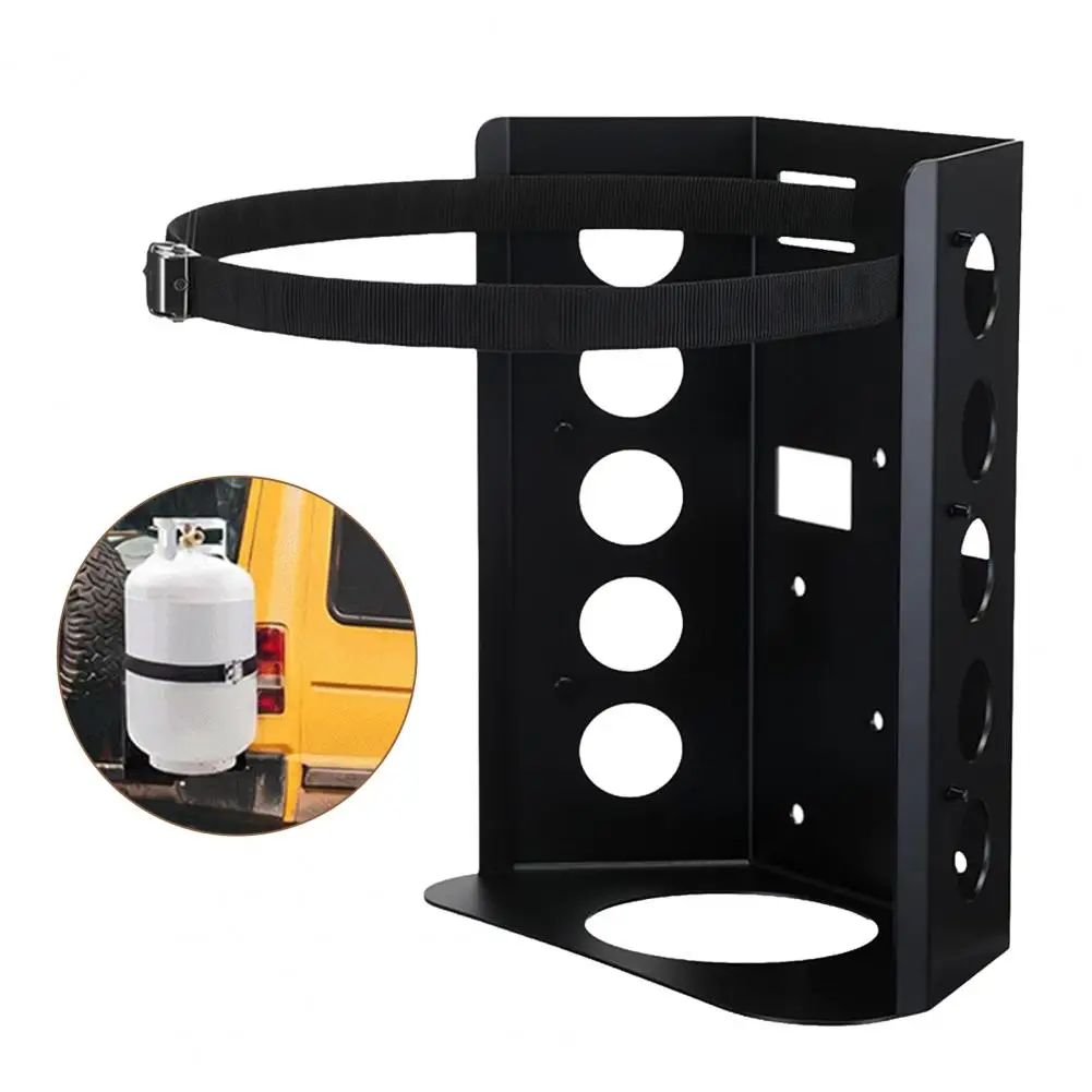 Gas Cylinder Holder Adjustable Propane Tank Mounting Bracket Heavy Duty Stainless Steel Strap Holder Rust Resistant for Outdoor