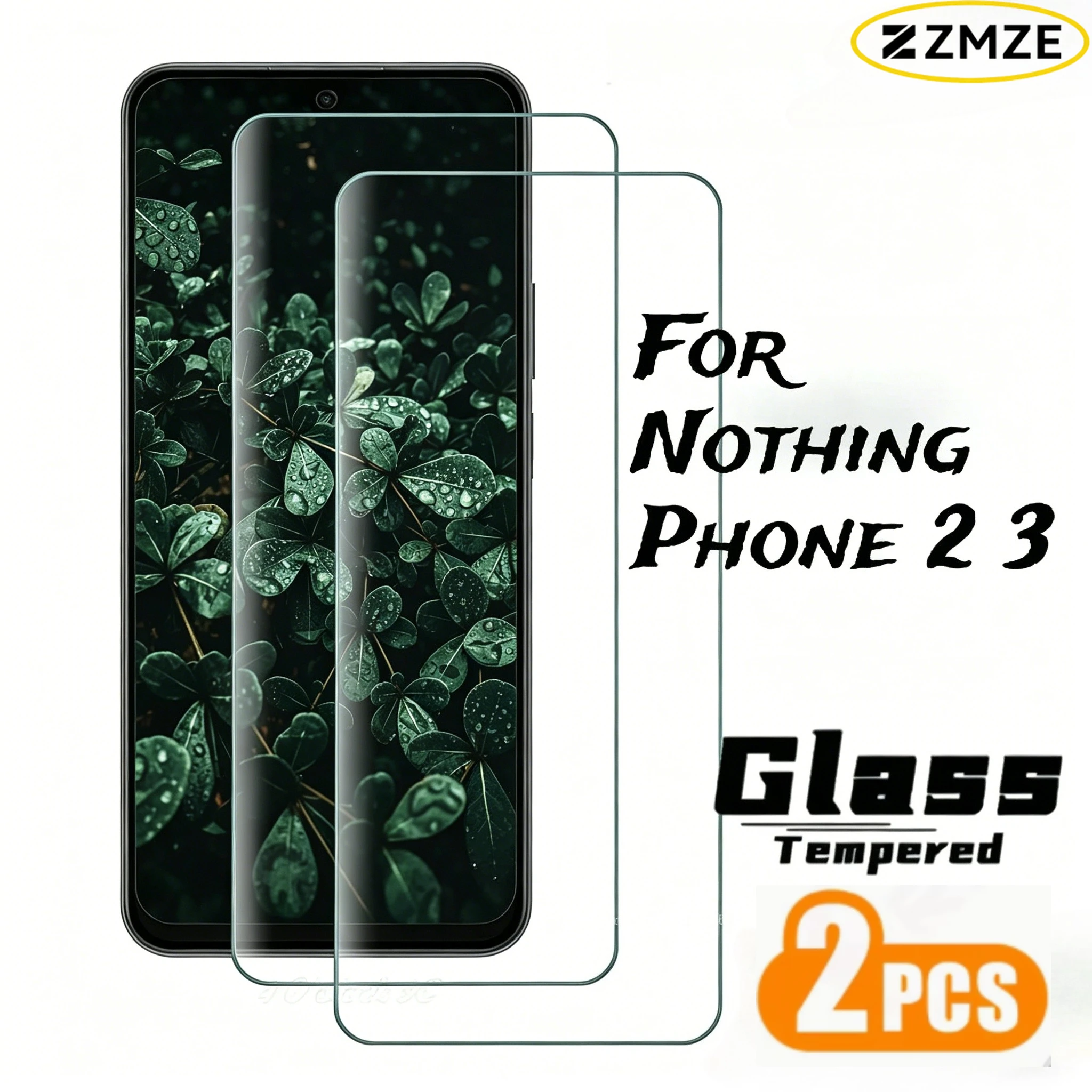 2 Stück 9H HD Glas für Nothing Phone 3 3a 3a Lite 3a Pro 2a 2a Plus CMF Phone 1 Displayschutzfolie Gehärteter Film Glatte Textur