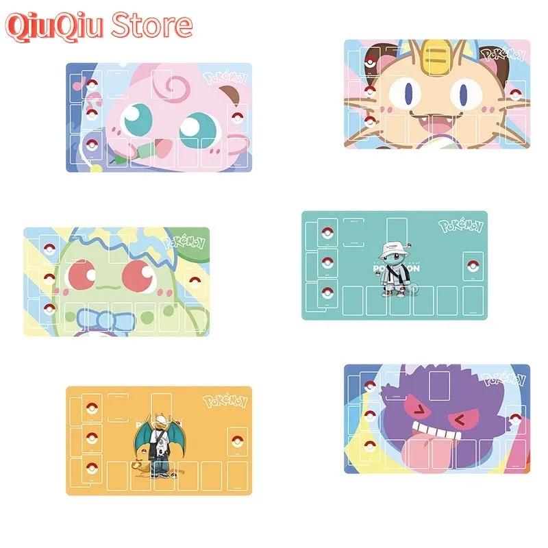 

60x35x0.2cm Anime Pokemon GAME PTCG Dedicated DIY Card Playmat Battle Against Kawaii Series Pikachu Gengar Collection Gift Toys