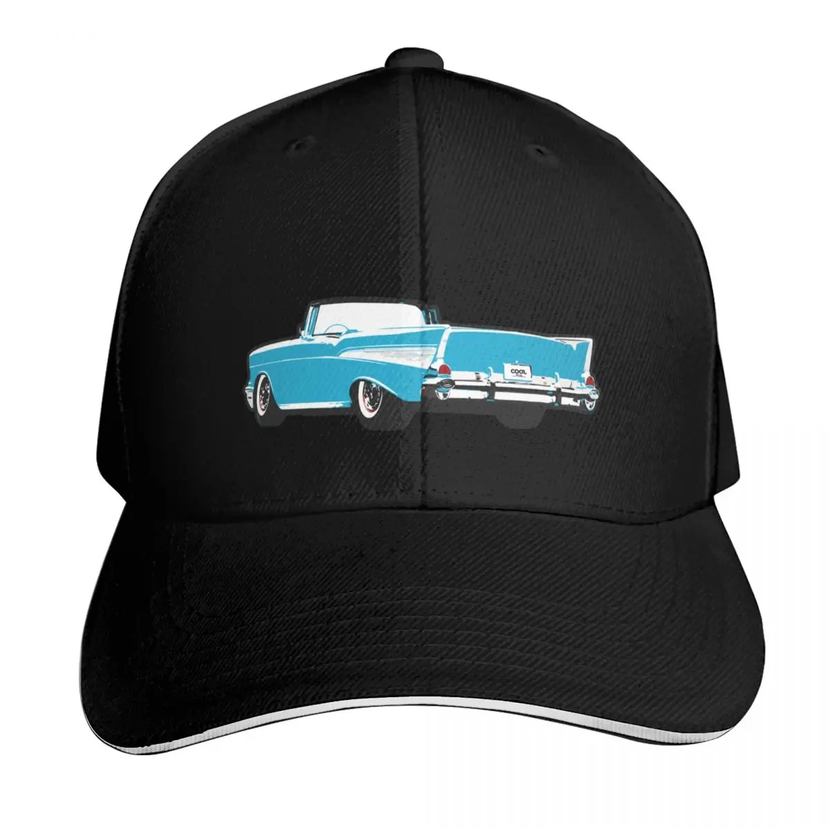Blue 1957 CC Convertible Baseball Cap Vintage Retro Embroidered Lightweight Packable Gift for Him Her