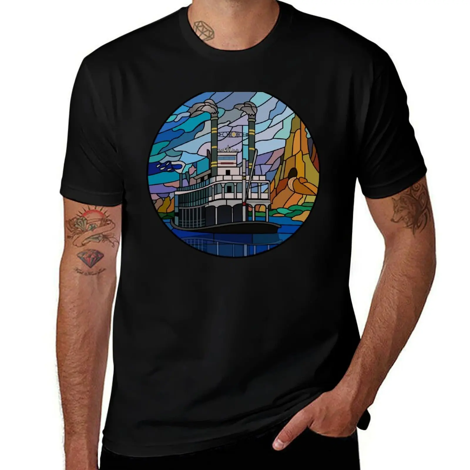 

Mark Twain Riverboat T-Shirt t shirts for man cotton man t shirt graphic T-Shirt