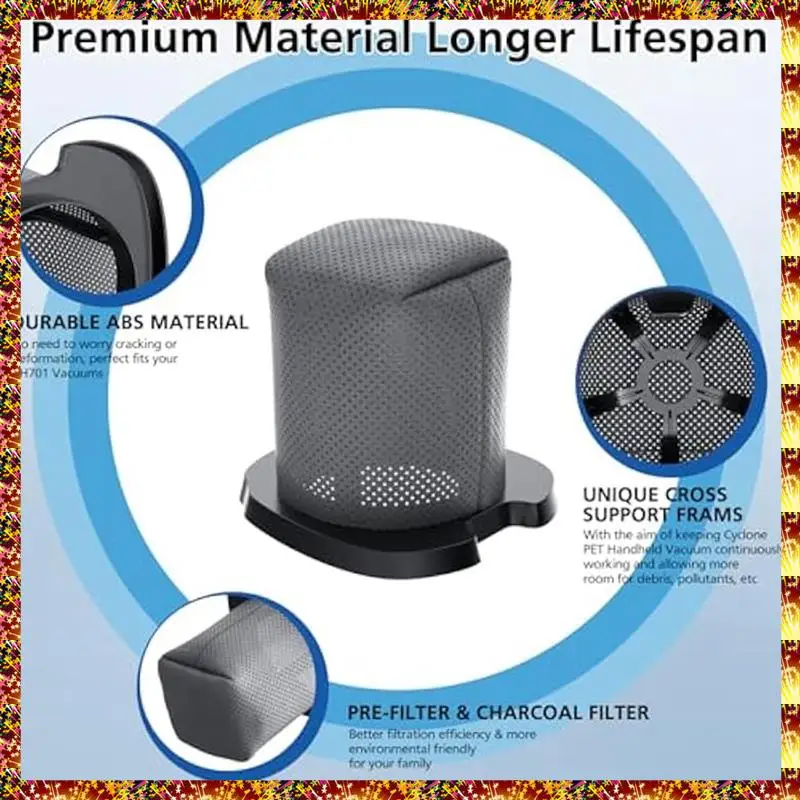 AGOUP 6 قطع بديلة لمرشح المكنسة الكهربائية Shark Cyclone PET المكنسة الكهربائية المحمولة CH700، CH701، CH701C & CH700WM، الجزء XDCFCH700